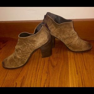 Suede heeled booties